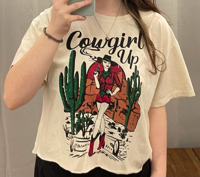 Cowgirl Up Cropped Tee
