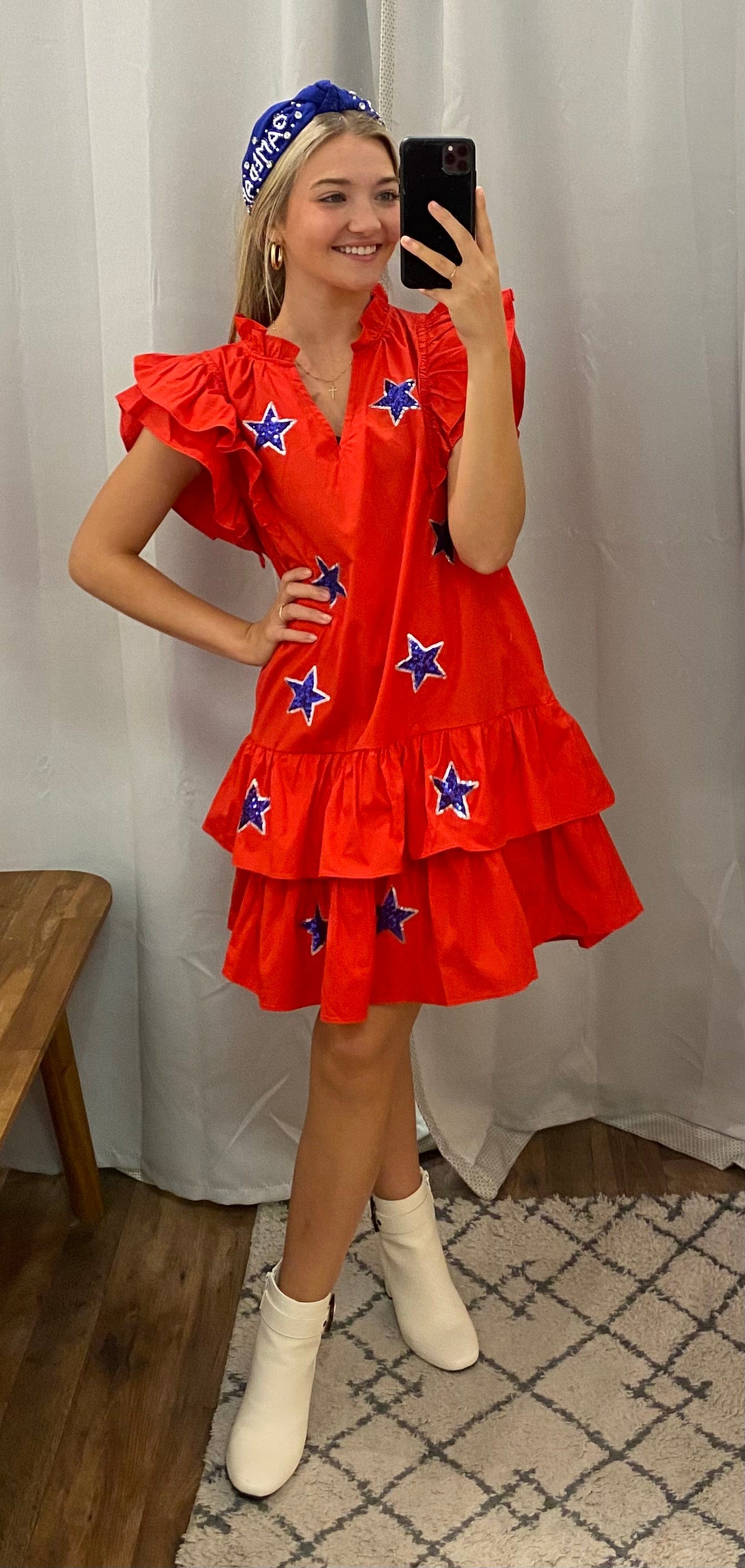 Hotty Toddy Ruffle Dress