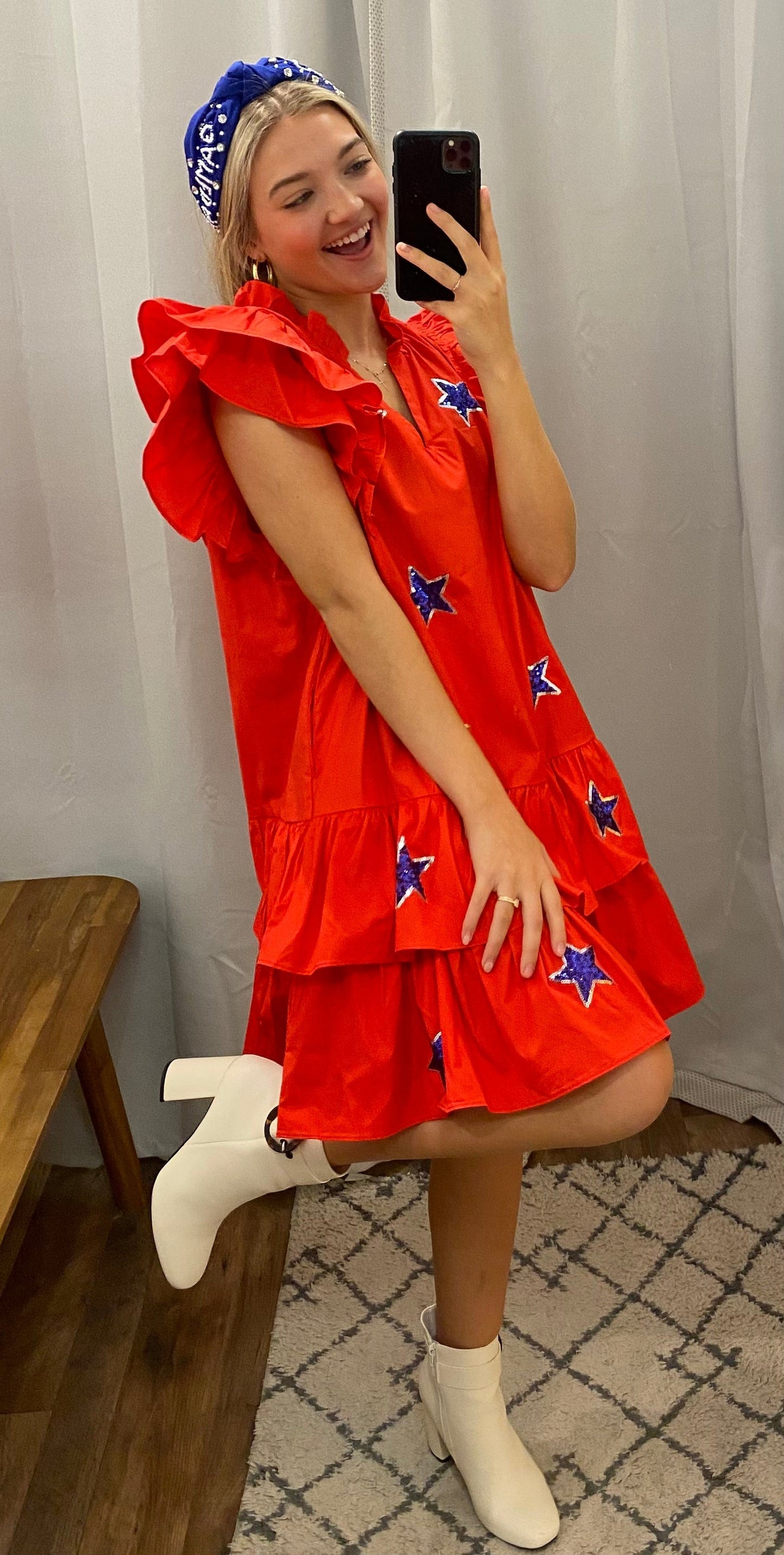 Hotty Toddy Ruffle Dress