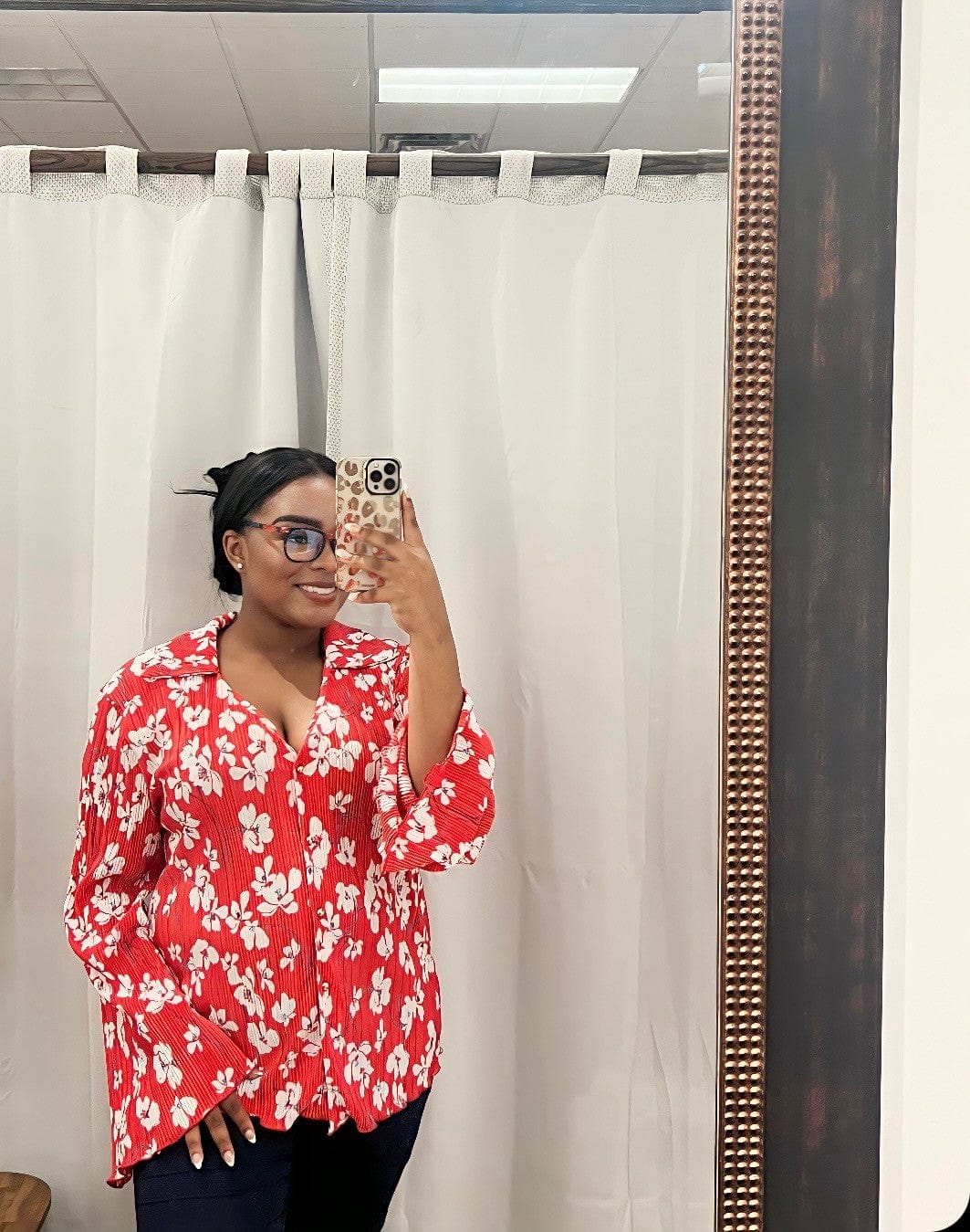 Vintage Flower Button Up