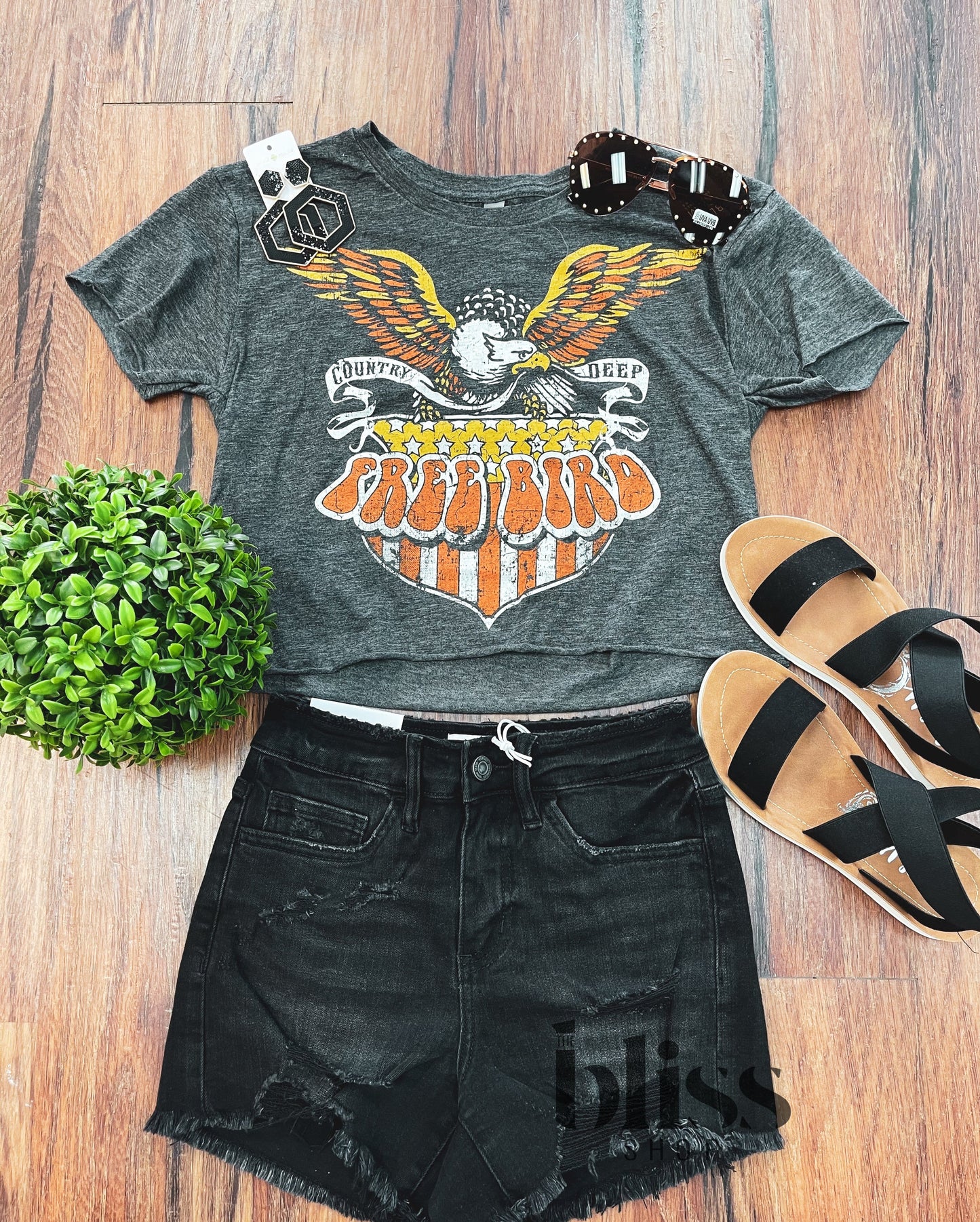Free Bird Crop Tee