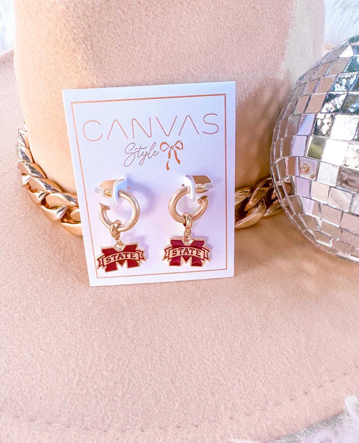 Mississippi State Gold Earrings