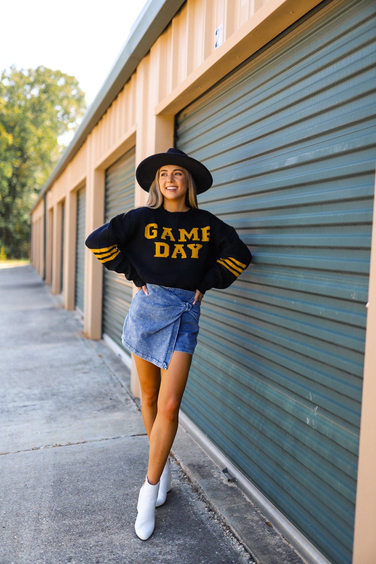 Game Day Letter Sweater