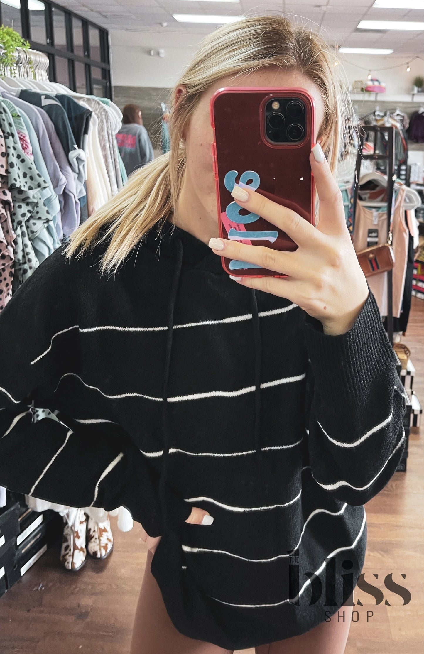 Sophia Striped Sweater Hoodie
