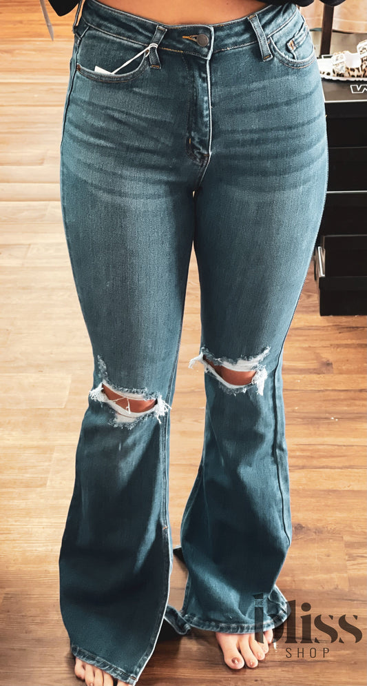 Betty Slit Flare Jeans