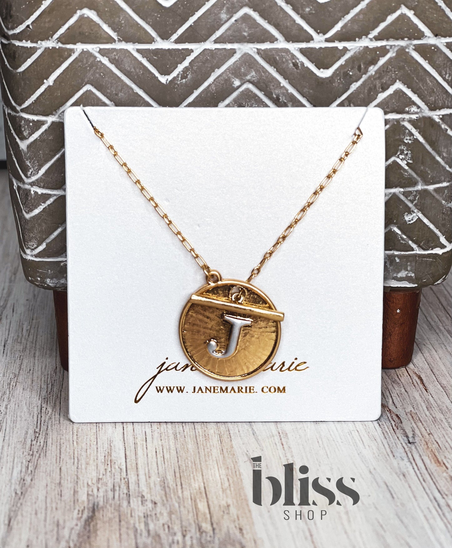 Gold Initial Link Necklace
