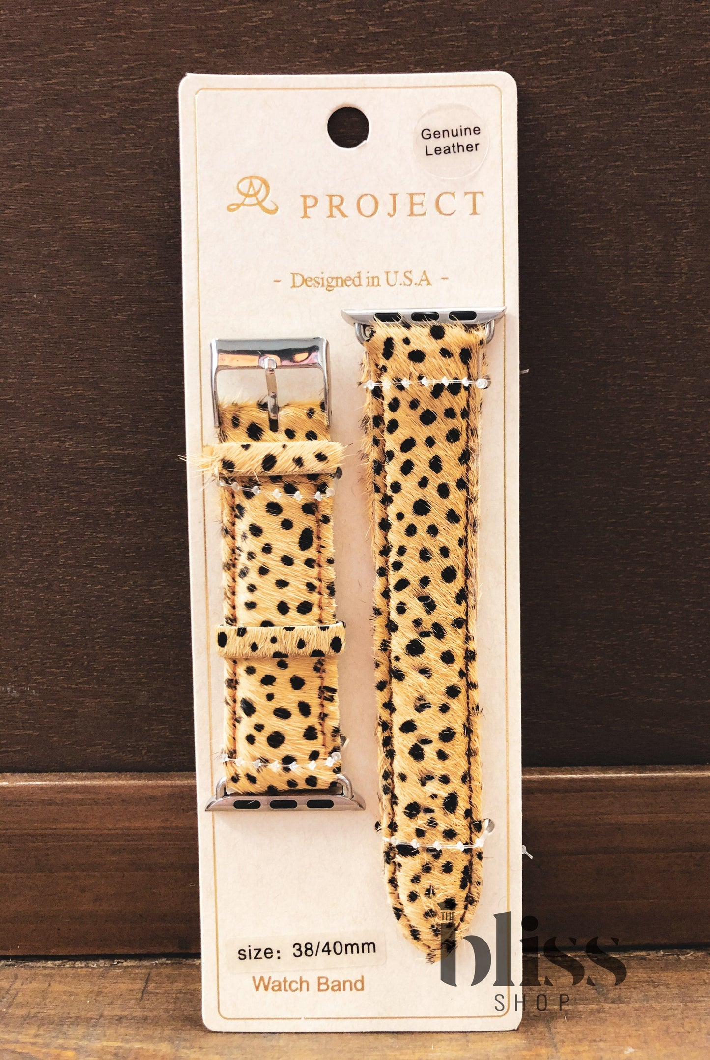 Spotted Animal Print Leather Apple Watch Band