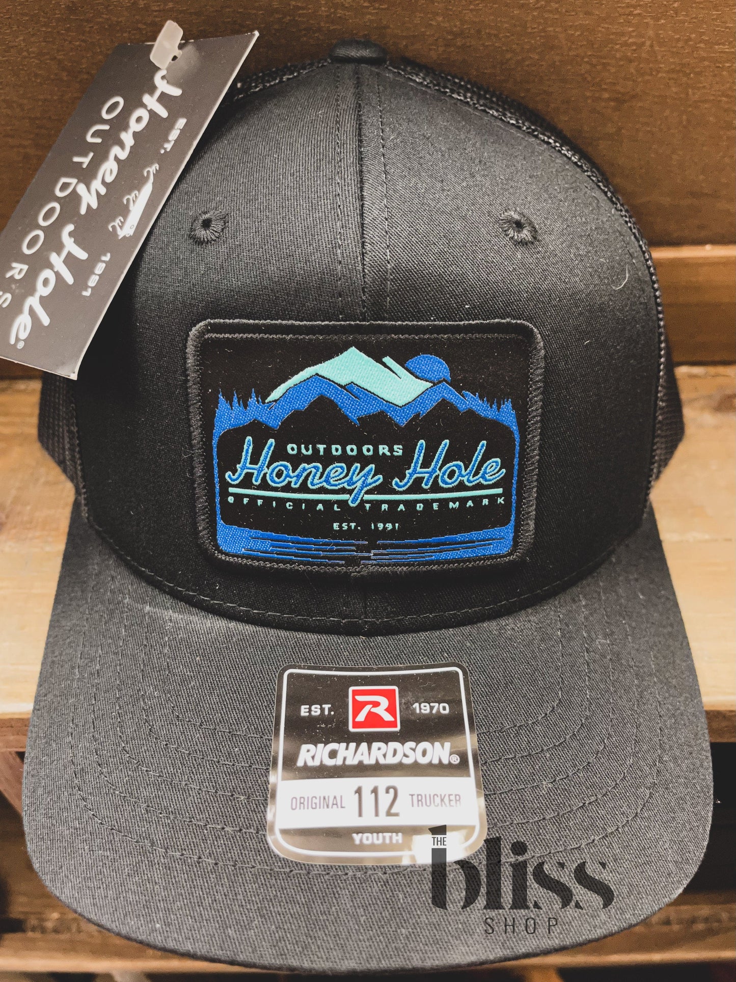Mountain Patch Black Youth Hat