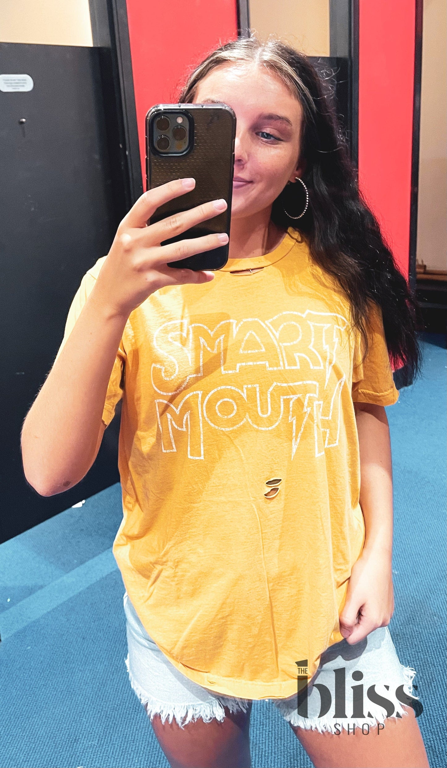Smart Mouth Logo Distressed Tee