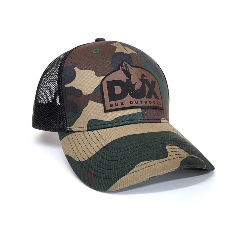 DUX Leather Patch Hat - Camo/Black