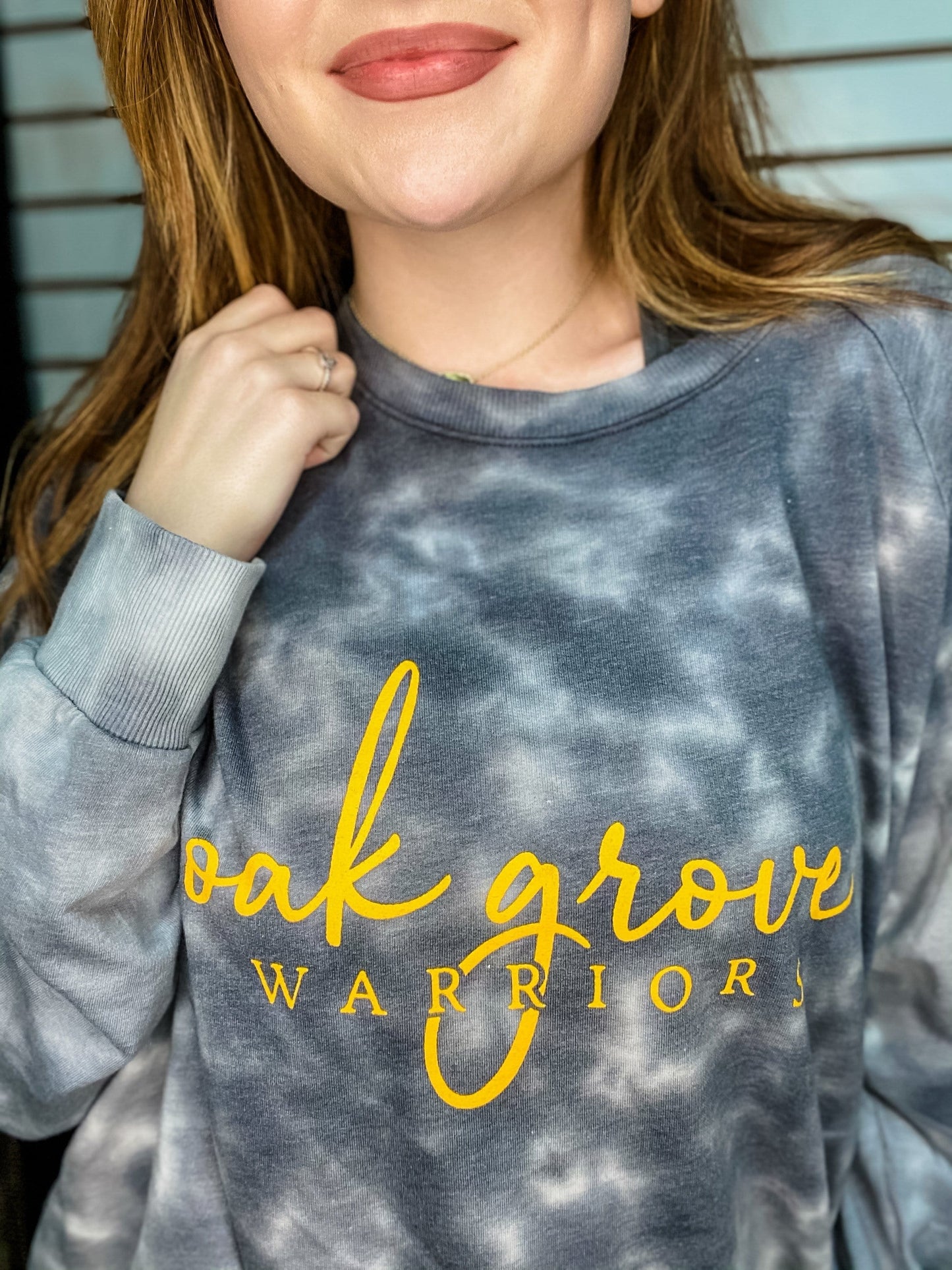 Oak Grove Warriors Ombre Charcoal Pullover