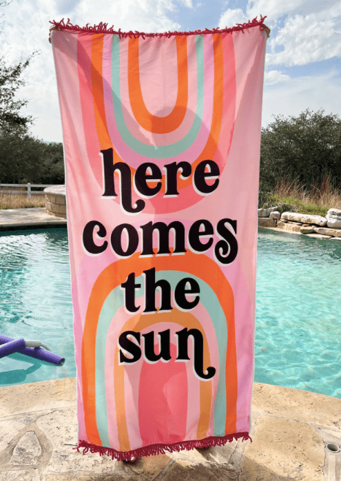 Here Comes The Sun Oversized Beach Towel