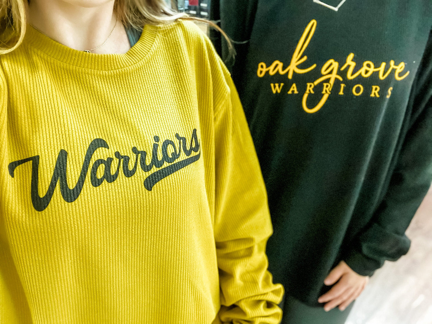 Warriors Gold Ribbed Sweatshirt